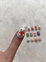 استیکر برجسته ناخن راسا طرح خرگوش رنگی سیلیکونی مات