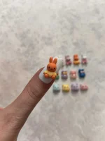 استیکر برجسته ناخن راسا طرح خرگوش رنگی سیلیکونی مات