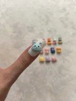 استیکر برجسته ناخن راسا طرح خرگوش رنگی سیلیکونی مات