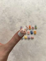 استیکر برجسته ناخن راسا طرح خرگوش رنگی سیلیکونی مات