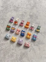 استیکر برجسته ناخن راسا طرح خرگوش رنگی سیلیکونی مات