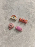 استیکر برجسته ناخن راسا طرح شکلات کندی صورتی سیلیکونی مات