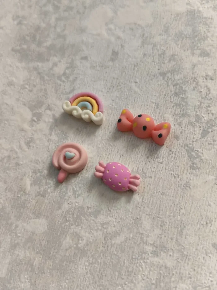 استیکر برجسته ناخن راسا طرح شکلات کندی صورتی سیلیکونی مات