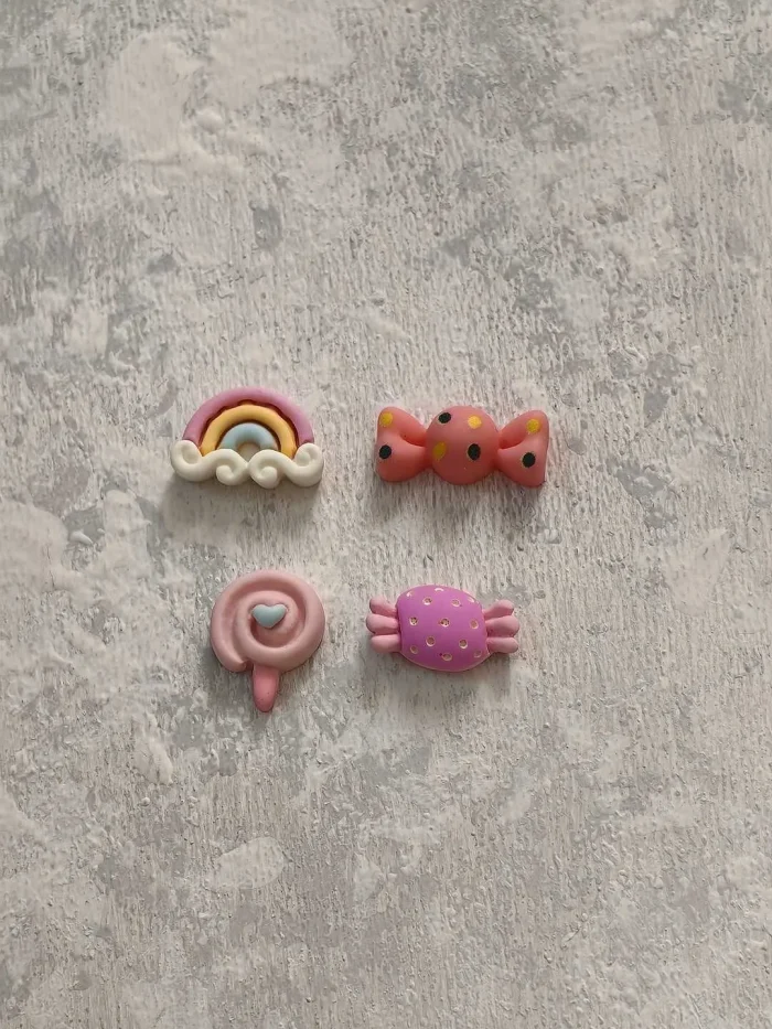 استیکر برجسته ناخن راسا طرح شکلات کندی صورتی سیلیکونی مات