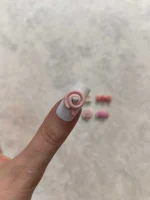 استیکر برجسته ناخن راسا طرح شکلات کندی صورتی سیلیکونی مات