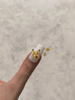 استیکر برجسته ناخن راسا طرح خرگوش پوکمون رزینی زرد