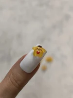 استیکر برجسته ناخن راسا طرح خرگوش پوکمون رزینی زرد