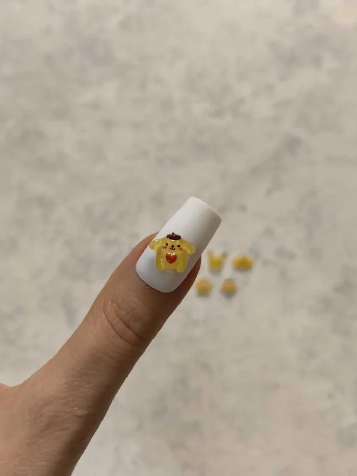 استیکر برجسته ناخن راسا طرح خرگوش پوکمون رزینی زرد