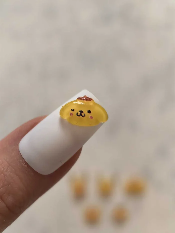 استیکر برجسته ناخن راسا طرح خرگوش پوکمون رزینی زرد