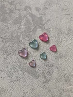 استیکر برجسته ناخن راسا طرح قلب رنگی کرومی