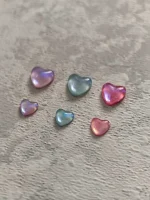 استیکر برجسته ناخن راسا طرح قلب رنگی کرومی