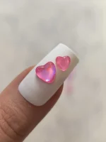 استیکر برجسته ناخن راسا طرح قلب رنگی کرومی