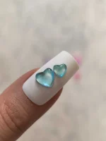 استیکر برجسته ناخن راسا طرح قلب رنگی کرومی