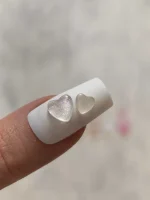 استیکر برجسته ناخن راسا طرح قلب رنگی کرومی شفاف