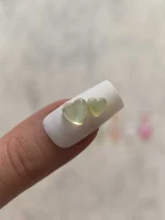 استیکر برجسته ناخن راسا طرح قلب رنگی کرومی شفاف