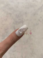 استیکر برجسته ناخن راسا طرح قلب رنگی کرومی شفاف