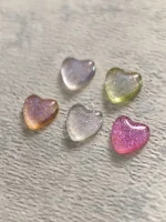 استیکر برجسته ناخن راسا طرح قلب رنگی کرومی شفاف