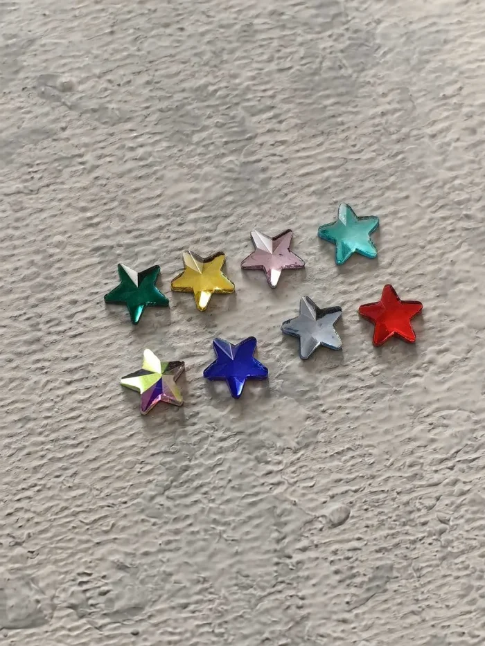 استیکر برجسته ناخن راسا طرح ستاره نوک تیز رنگی