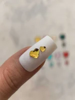 استیکر برجسته ناخن راسا طرح قلب کریستالی رنگی