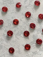 استیکر برجسته ناخن راسا طرح دایره کریستالی قرمز