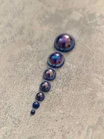 استیکر برجسته ناخن راسا طرح نگین آبی بسته 7 عددی