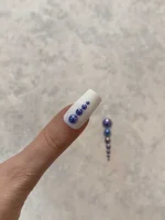 استیکر برجسته ناخن راسا طرح نگین آبی بسته 7 عددی