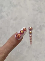 استیکر برجسته ناخن راسا طرح نگین قرمز بسته 7 عددی