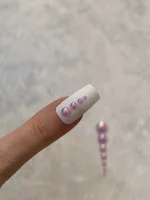 استیکر برجسته ناخن راسا طرح نگین بنفش بسته 7 عددی