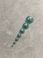 استیکر برجسته ناخن راسا طرح نگین سبز بسته 7 عددی