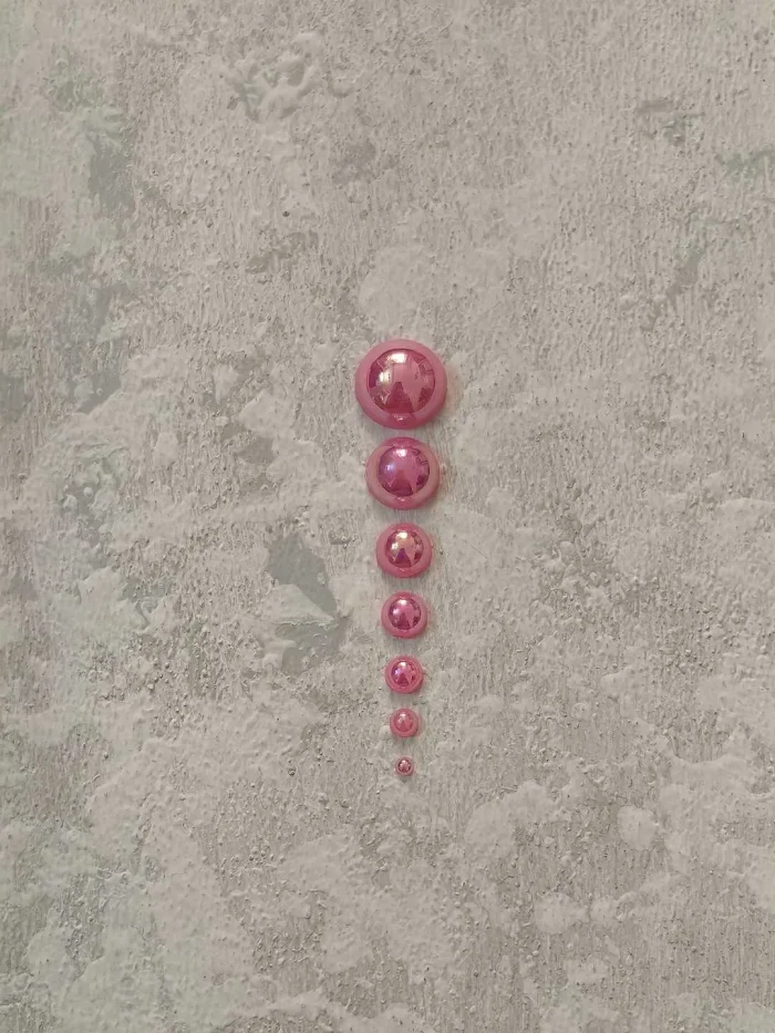 استیکر برجسته ناخن راسا طرح نگین صورتی بسته 7 عددی