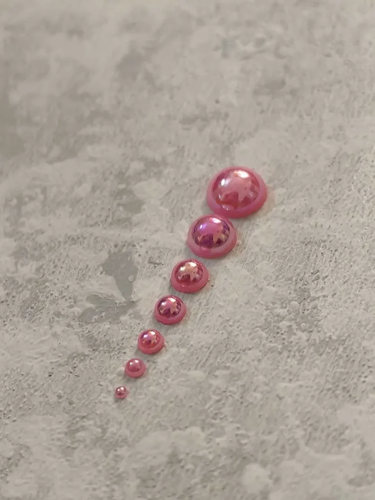 استیکر برجسته ناخن راسا طرح نگین صورتی بسته 7 عددی