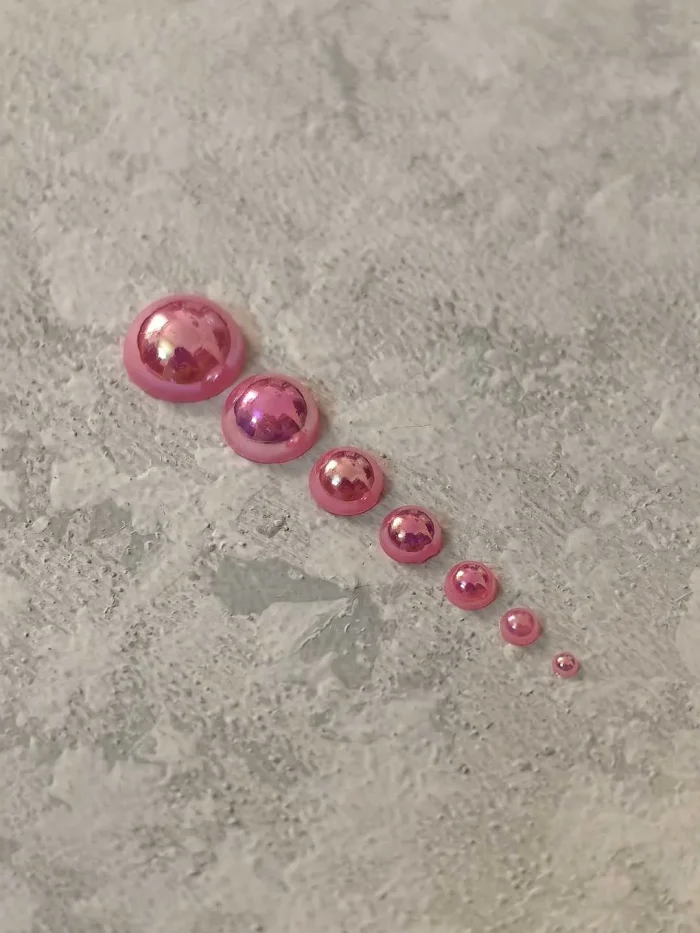 استیکر برجسته ناخن راسا طرح نگین صورتی بسته 7 عددی