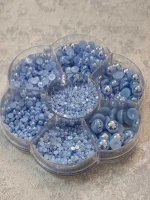 استیکر برجسته ناخن راسا طرح نگین آبی بسته 7 عددی