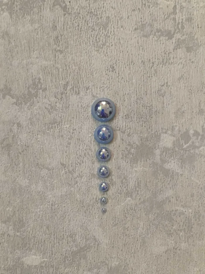 استیکر برجسته ناخن راسا طرح نگین آبی بسته 7 عددی