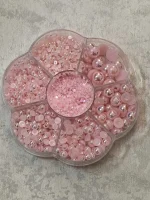 استیکر برجسته ناخن راسا طرح نگین صورتی بسته 7 عددی