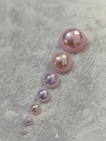 استیکر برجسته ناخن راسا طرح نگین صورتی بسته 7 عددی