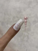 استیکر برجسته ناخن راسا طرح نگین صورتی بسته 7 عددی