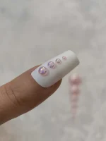 استیکر برجسته ناخن راسا طرح نگین صورتی بسته 7 عددی