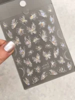 لنز و استیکر [اسلایدر] برجسته ناخن راسا طرح گل و پروانه کد RSL13