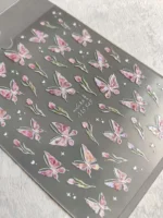 لنز و استیکر [اسلایدر] برجسته ناخن راسا طرح گل و پروانه کد RSL12