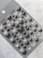 لنز و استیکر [اسلایدر] برجسته ناخن راسا طرح پروانه کد RSL11