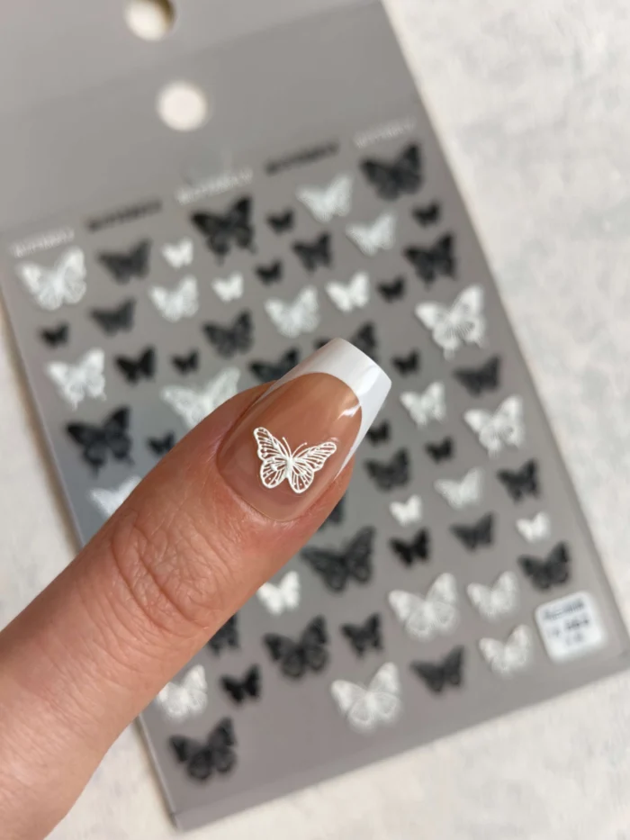 لنز و استیکر [اسلایدر] برجسته ناخن راسا طرح پروانه کد RSL11