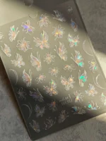 لنز و استیکر [اسلایدر] برجسته ناخن راسا طرح گل و پروانه کد RSL13