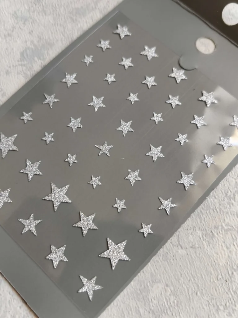 لنز و استیکر [اسلایدر] برجسته ناخن راسا طرح ستاره کد RSL09