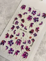 لنز و استیکر [اسلایدر] برجسته ناخن راسا طرح گل و پروانه کد RSL07