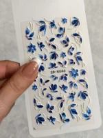 لنز و استیکر [اسلایدر] برجسته ناخن راسا طرح گل و پروانه کد RSL06