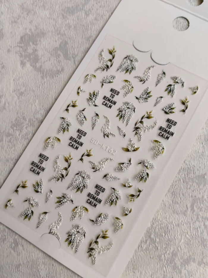 لنز و استیکر [اسلایدر] برجسته ناخن راسا طرح شکوفه و برگ و گل کد RSL05