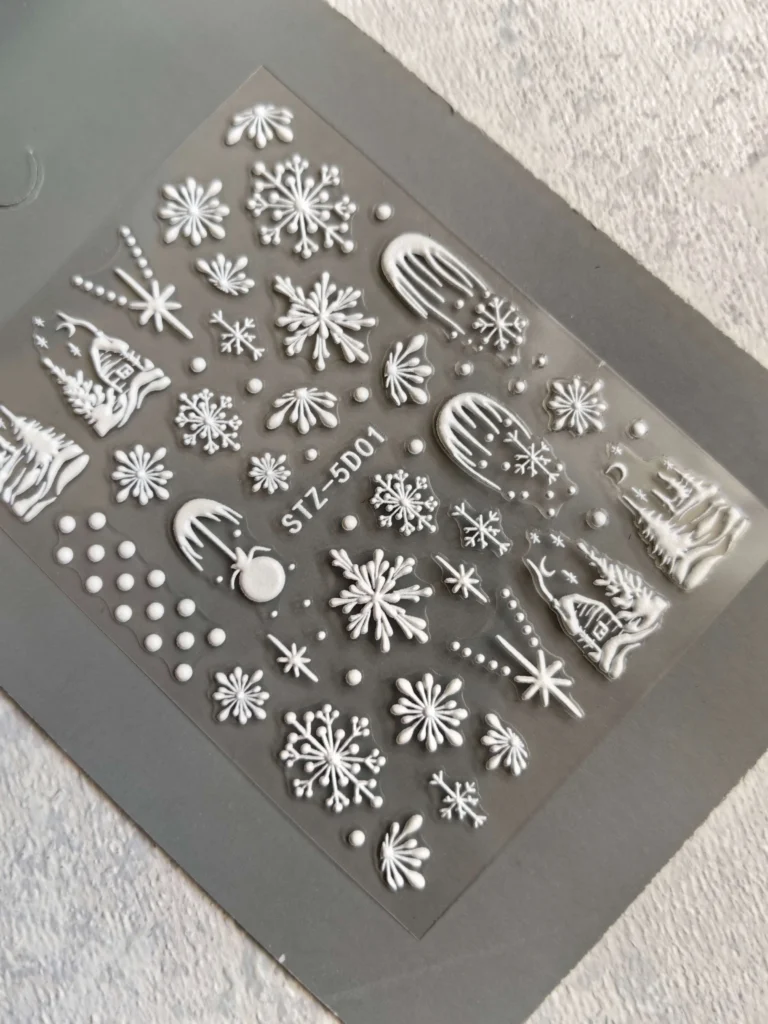 لنز و استیکر [اسلایدر] برجسته ناخن راسا طرح برف کد RSL03