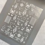 لنز و استیکر [اسلایدر] برجسته ناخن راسا طرح برف کد RSL02