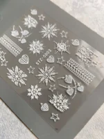 لنز و استیکر [اسلایدر] برجسته ناخن راسا طرح برف کد RSL01